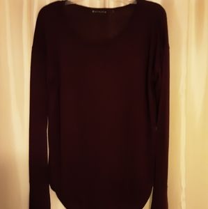 Athleta Burgundy Fleece Top